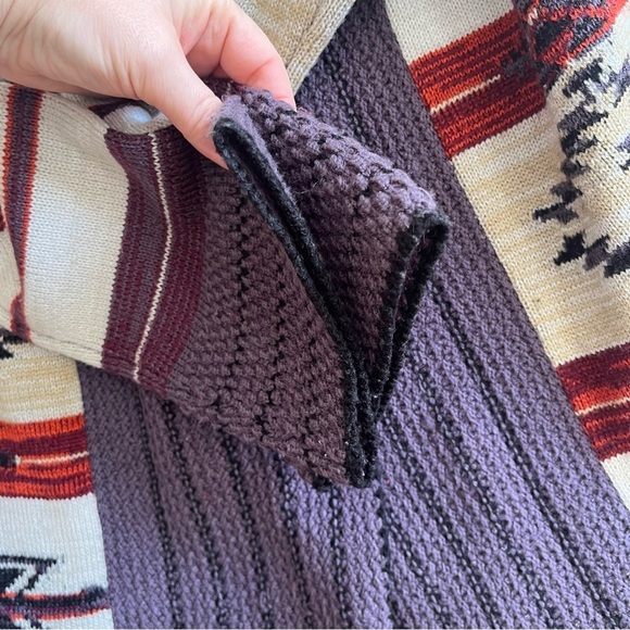 BCBG Women's Open Front Knit Cardigan Lagenlook Aztec Southwestern M - Picture 6 of 13